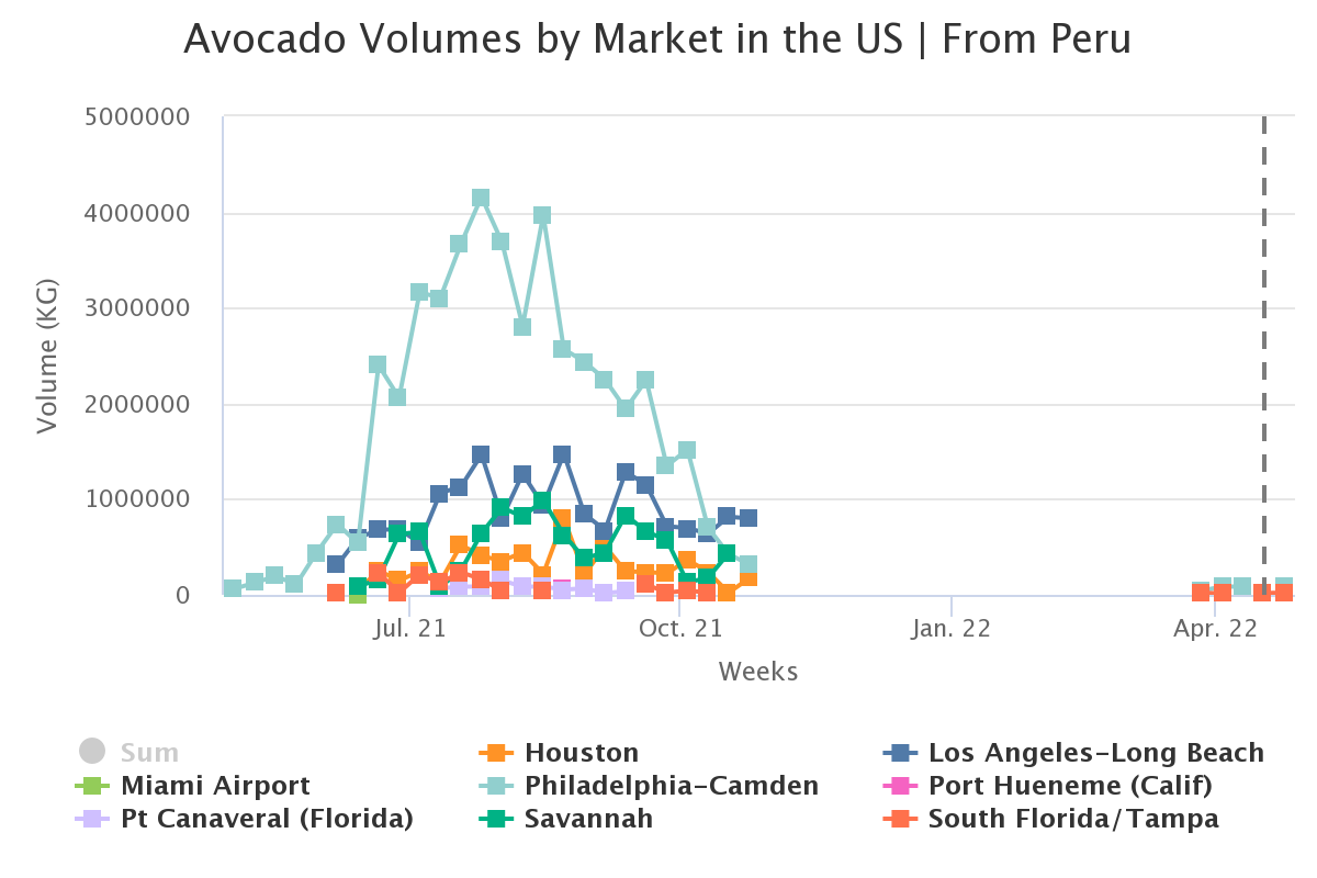 avocado volumes by marke 1