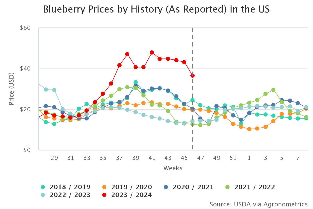 blueberry prices by hist 6